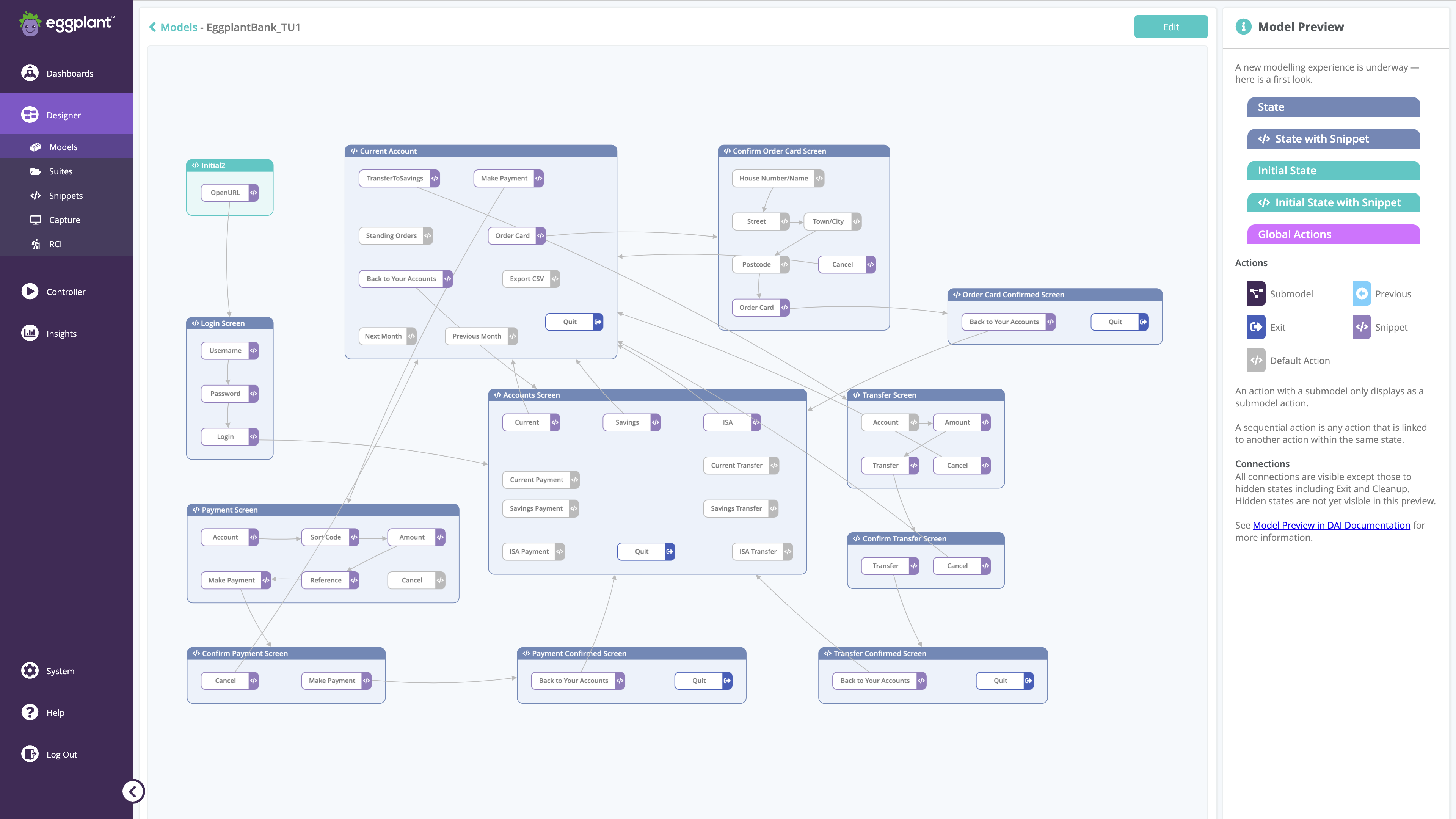 screenshot of Eggplant Test